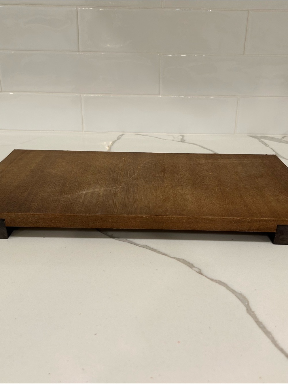 Modern Minimalist Decorative Wood Tray 15" x 8"